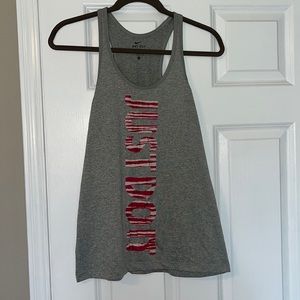 Nike Gray Tank Top with Pink Accents